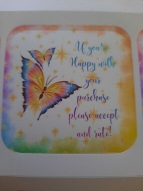 Butterfly Please Rate And Accept Cards ~50 Cards